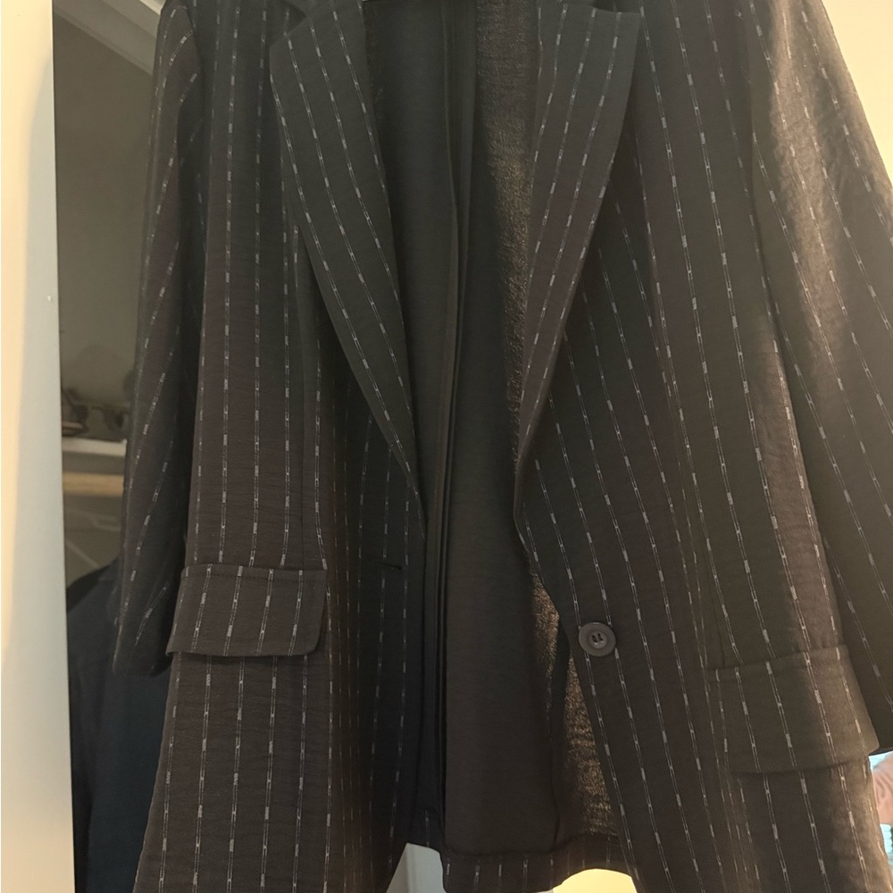 NYC Black Pinstripe Jacket